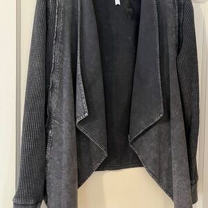 Nicole Charcoal Open Front Cardigan